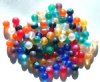 50 6mm Transparent Matte AB Round Glass Bead Mix